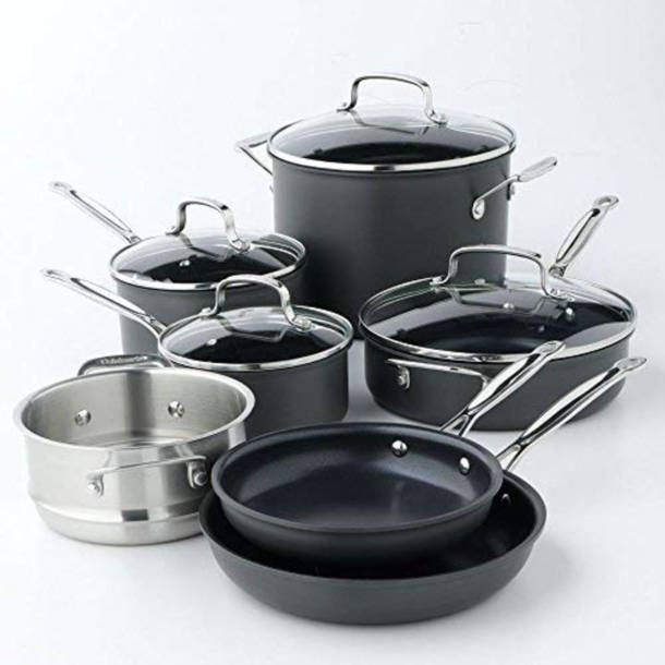 Cuisinart 11 Pieces HardAnodized Aluminum Non Stick Cookware Set & Reviews Wayfair